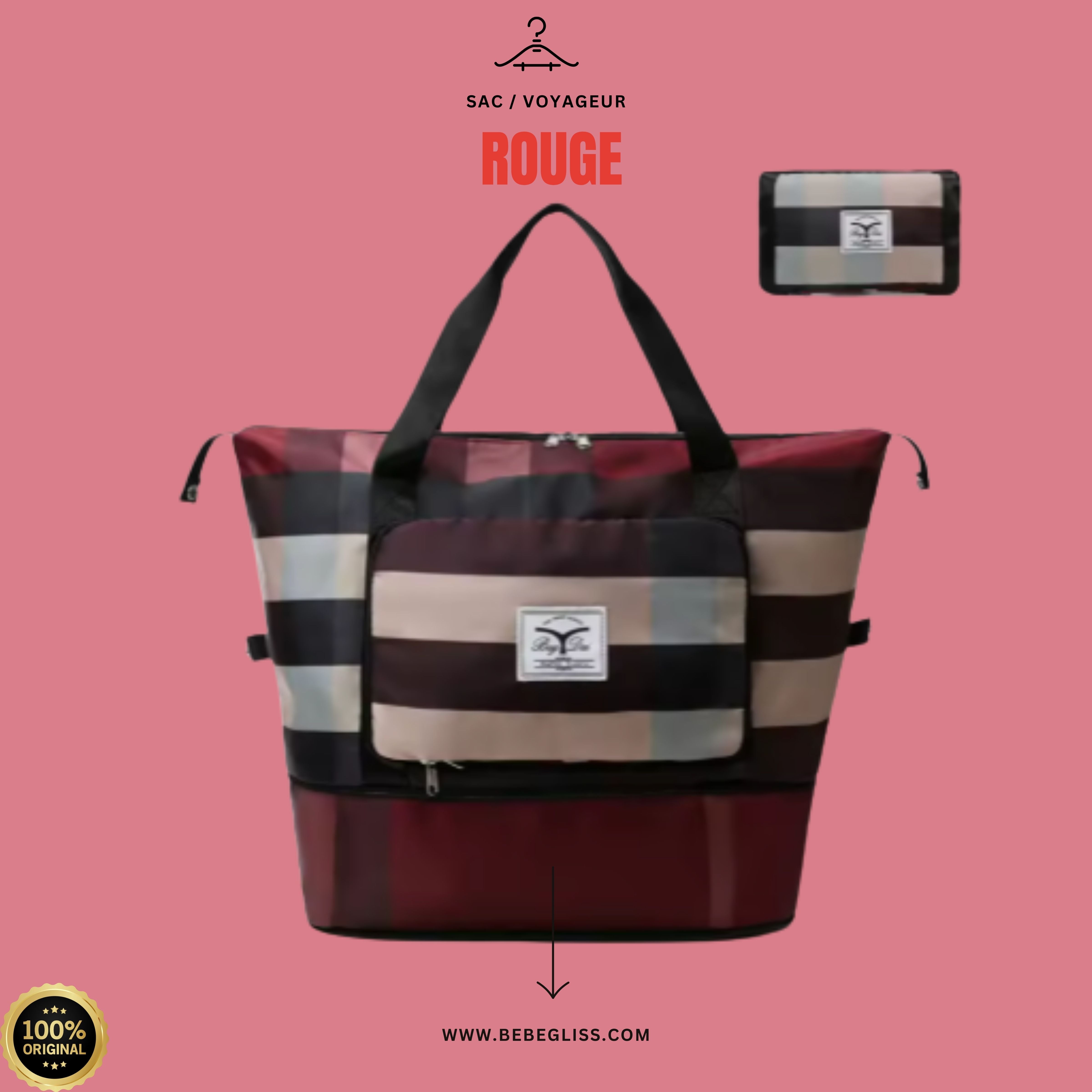 🎒 Sac de Voyage Pliable & Extensible Femme