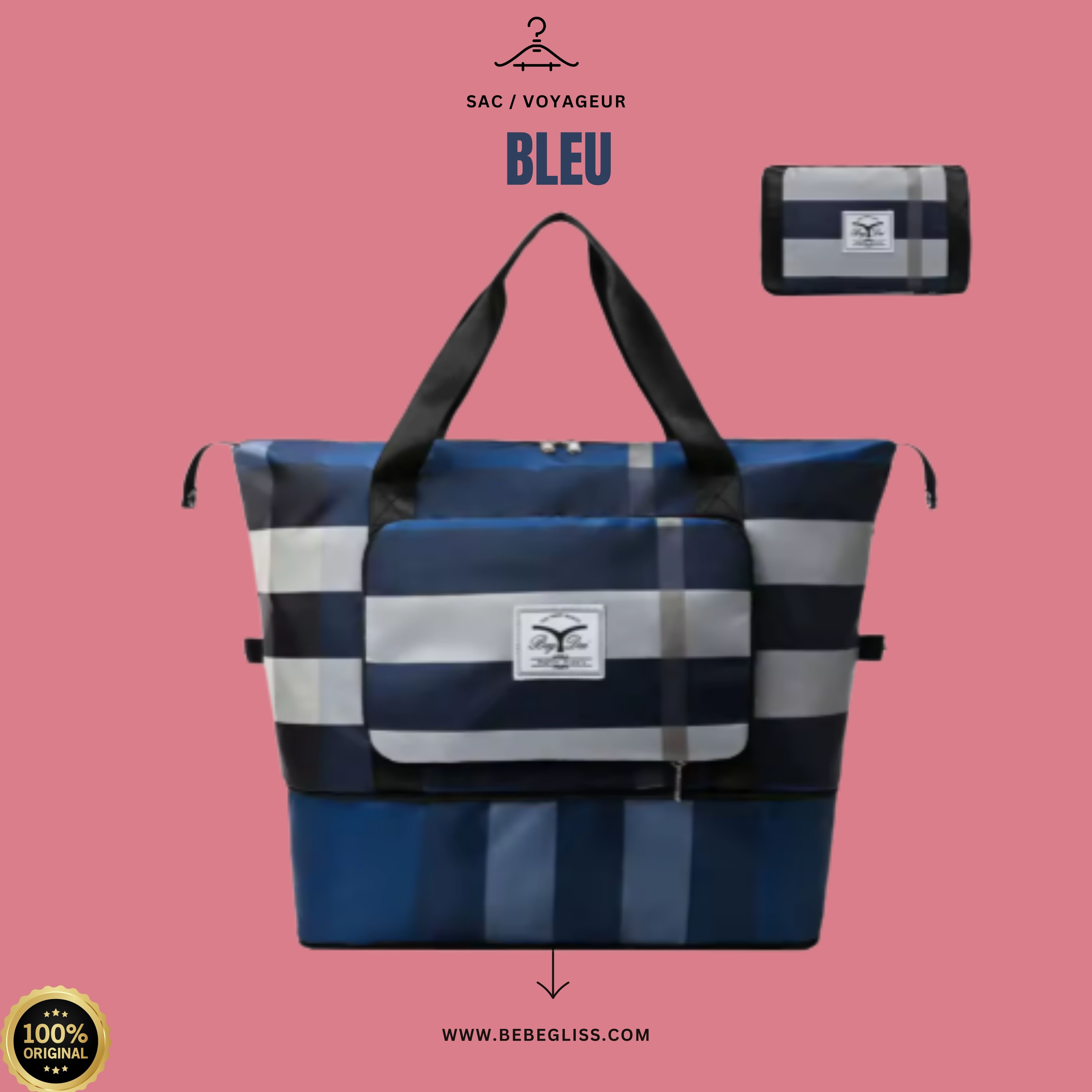 🎒 Sac de Voyage Pliable & Extensible Femme