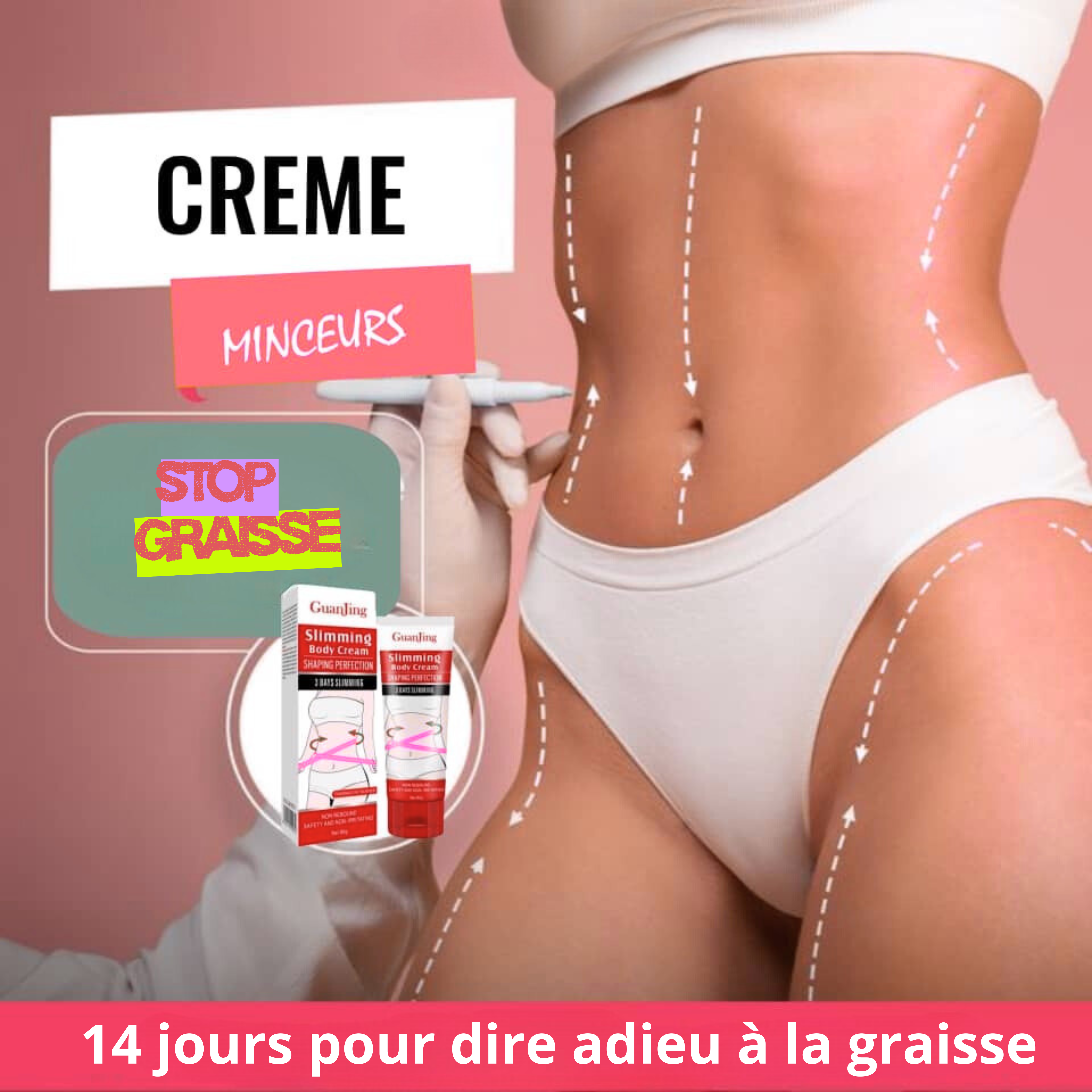 Crème Minceur Thermo-Active – Ventre Plat & Silhouette Affinée.  1 PRODUIT à 7000 CFA                                                        2PRODUIT à 10.000 CFA❤🎁