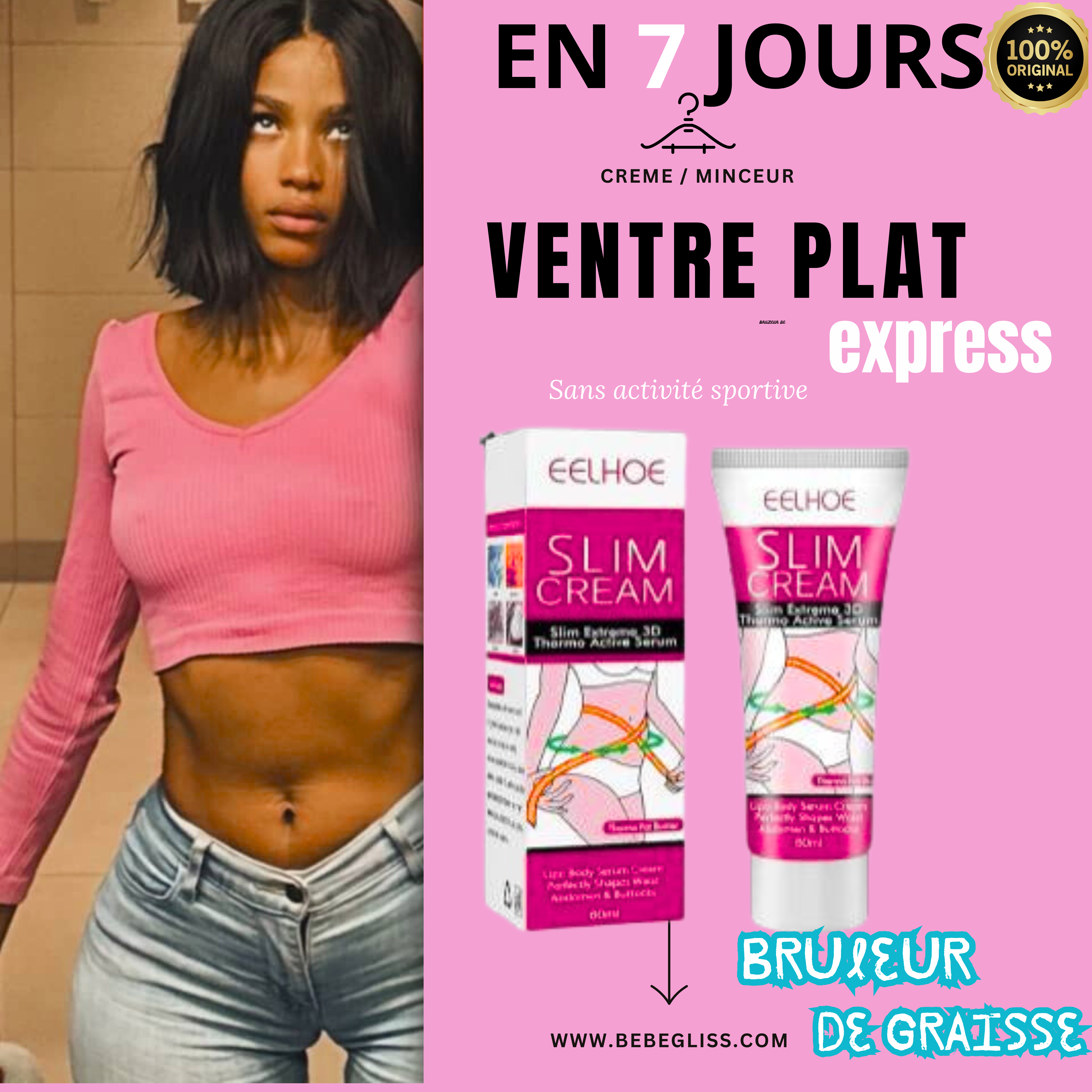 Crème Minceur Thermo-Active – Ventre Plat & Silhouette Affinée.  1 PRODUIT à 7000 CFA                                                        2PRODUIT à 10.000 CFA❤🎁